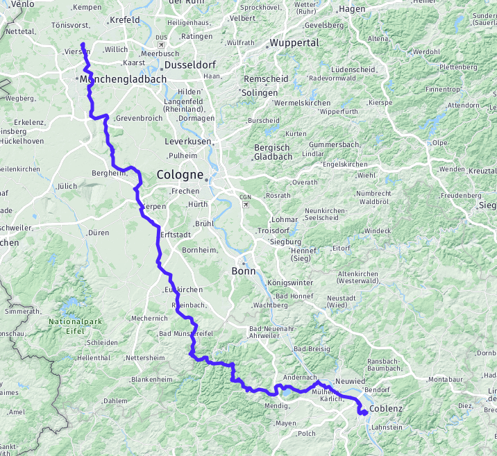 Anrath to Koblenz